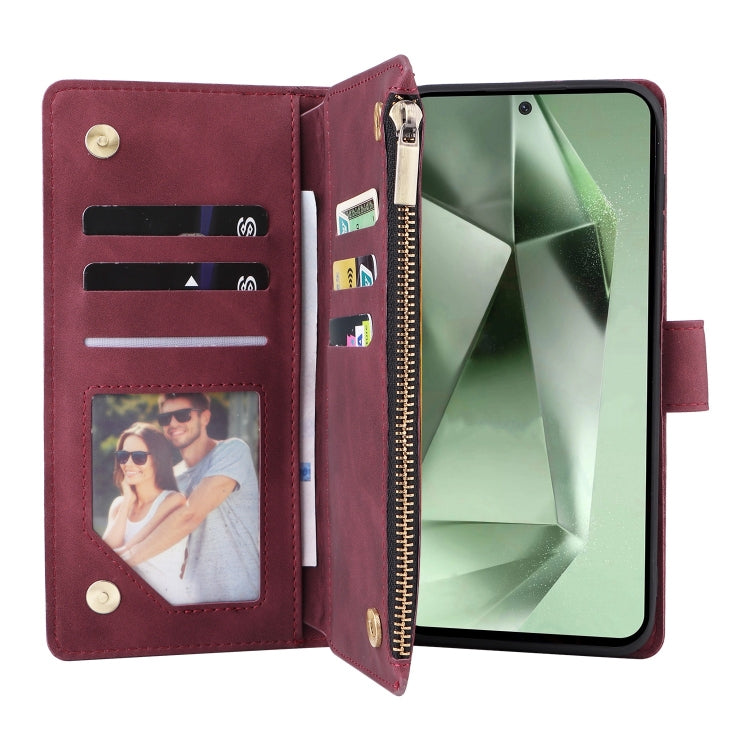 For Samsung Galaxy S24 FE 5G Multifunctional Multi-Card Wallet Phone Leather Case