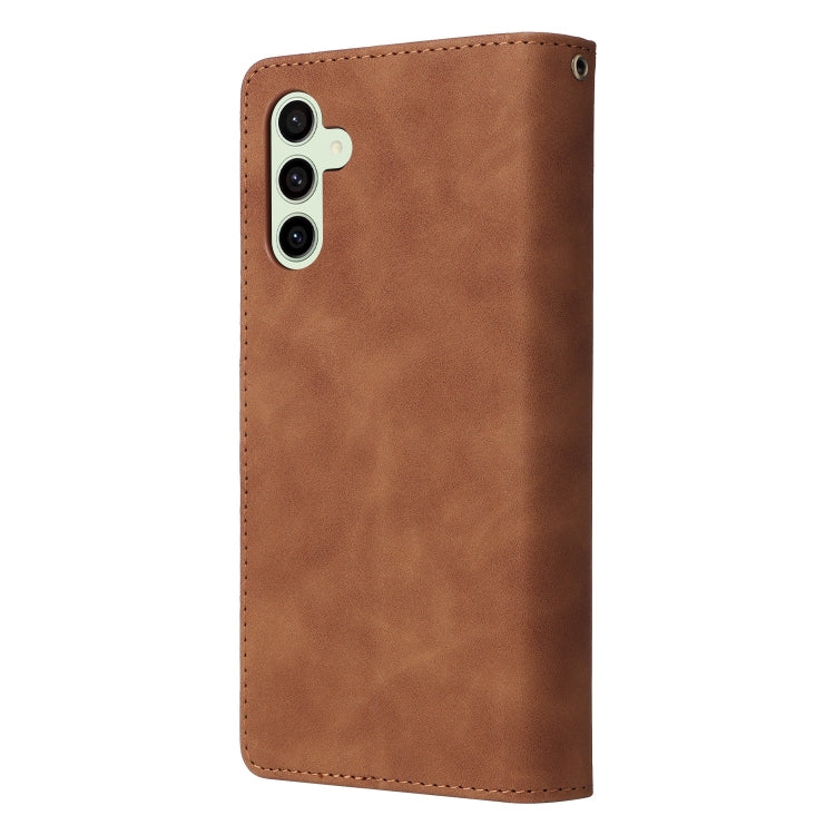 For Samsung Galaxy S24 FE 5G Multifunctional Multi-Card Wallet Phone Leather Case