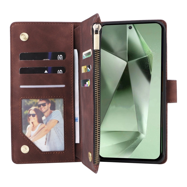 For Samsung Galaxy S24 FE 5G Multifunctional Multi-Card Wallet Phone Leather Case