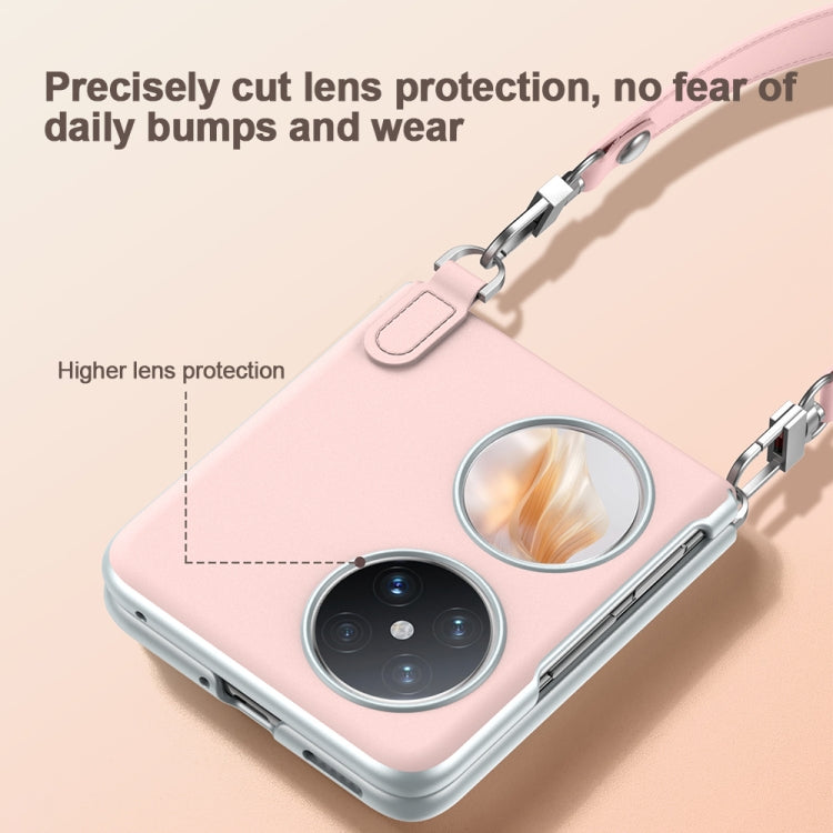 For Huawei Pocket 2 SULADA Skin Feel Liquid Leather Phone Case with Strap