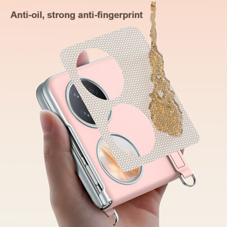 For Huawei nova Flip SULADA Skin Feel Liquid Leather Phone Case with Strap