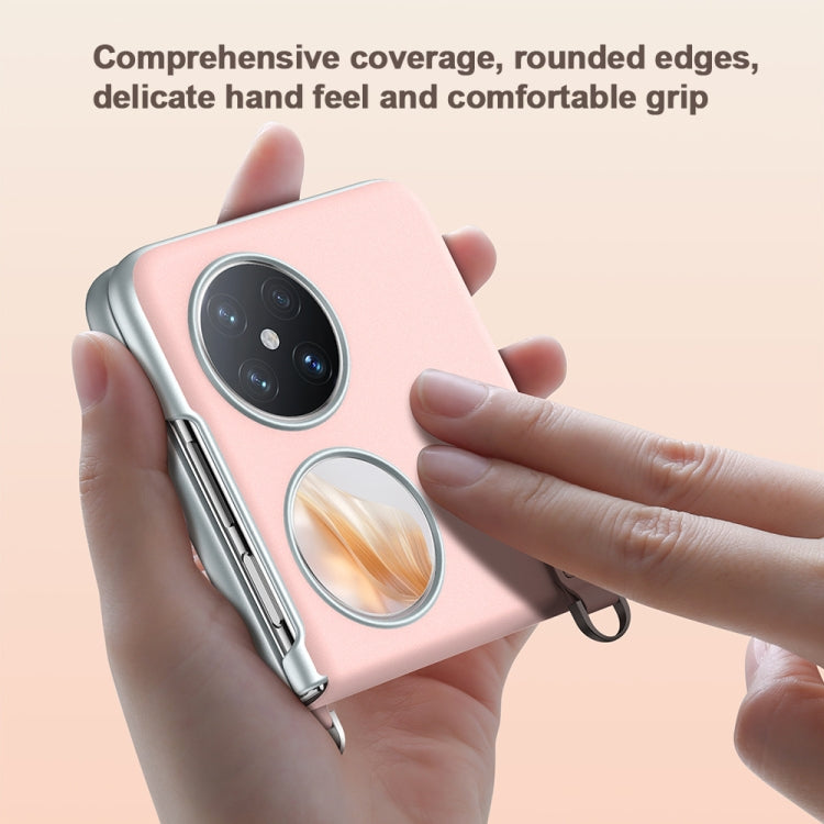 For Huawei Pocket 2 SULADA Skin Feel Liquid Leather Phone Case with Strap