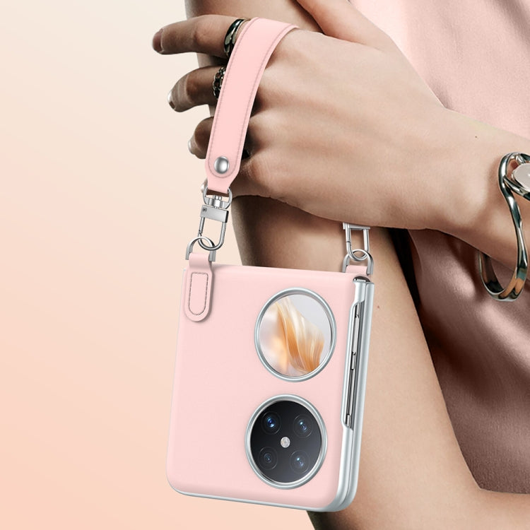 For Huawei Pocket 2 SULADA Skin Feel Liquid Leather Phone Case with Strap