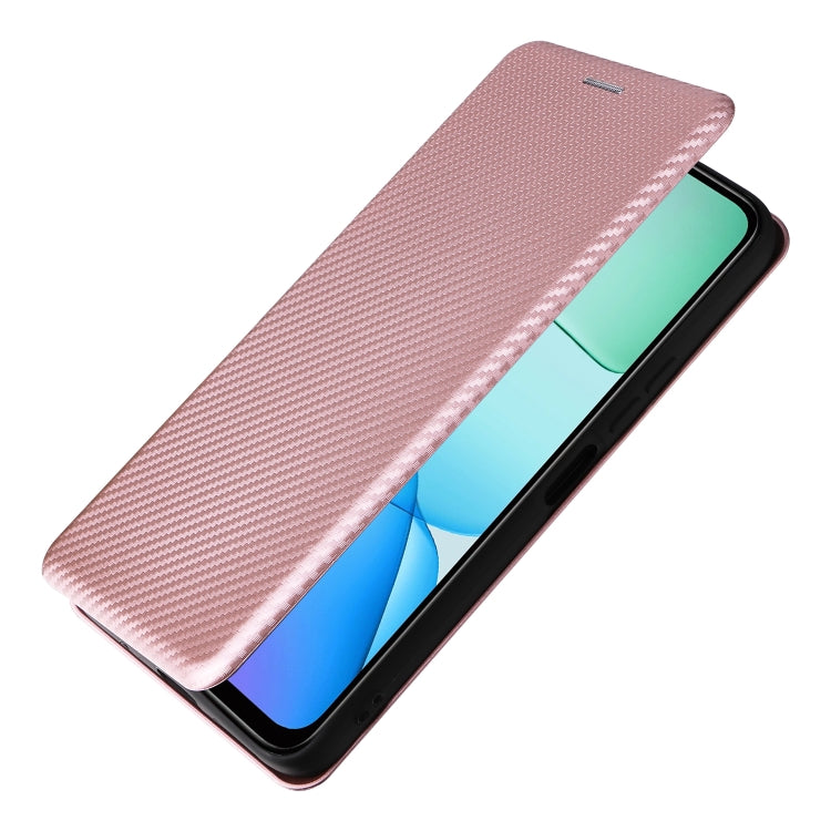 For Redmi 13 4G Carbon Fiber Texture Flip Leather Phone Case