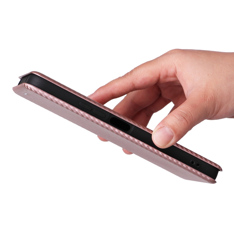 For Redmi 13 4G Carbon Fiber Texture Flip Leather Phone Case