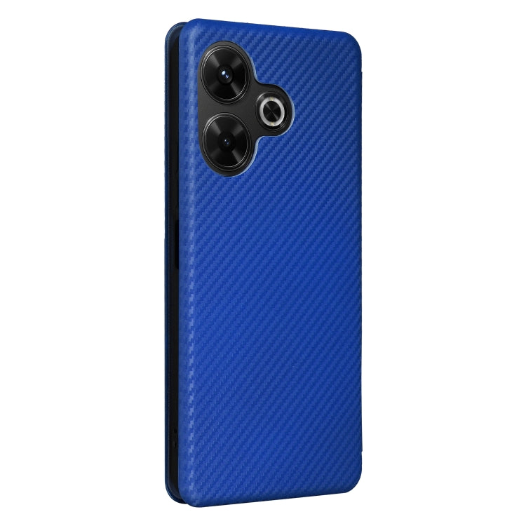 For Redmi 13 4G Carbon Fiber Texture Flip Leather Phone Case