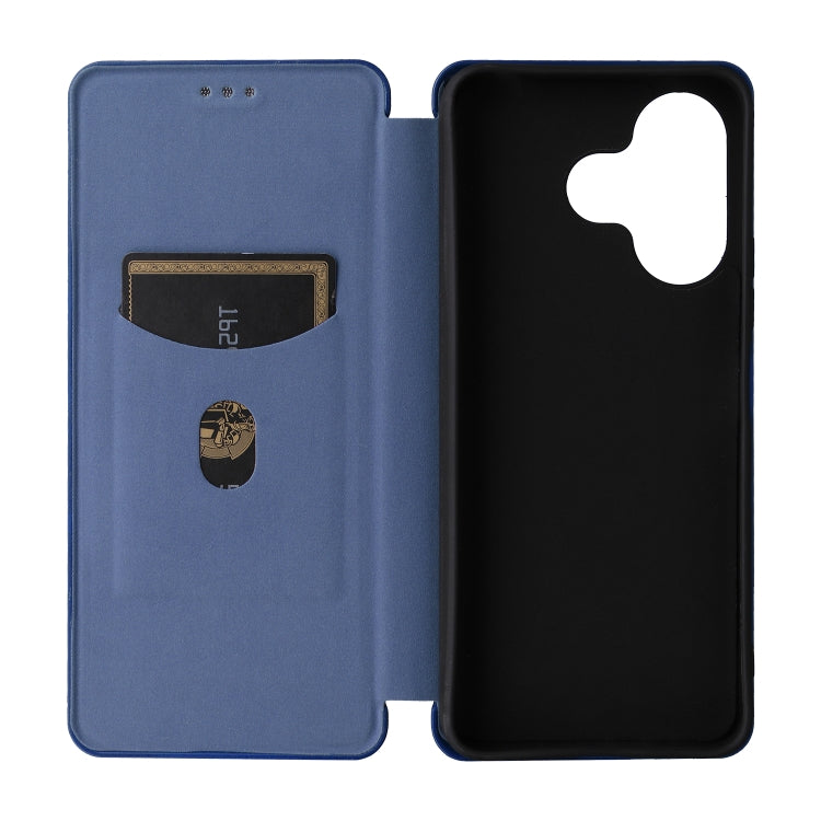 For Redmi 13 4G Carbon Fiber Texture Flip Leather Phone Case