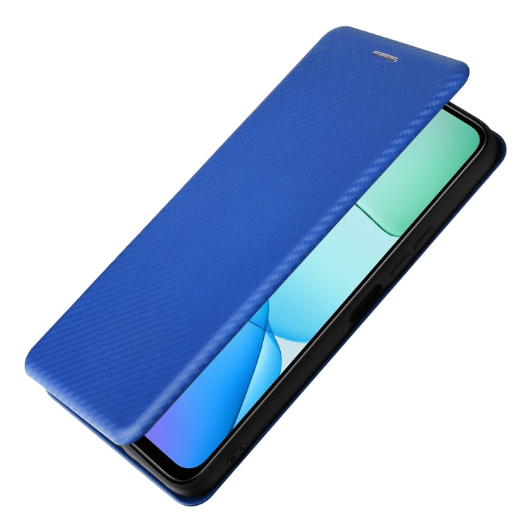 For Redmi 13 4G Carbon Fiber Texture Flip Leather Phone Case