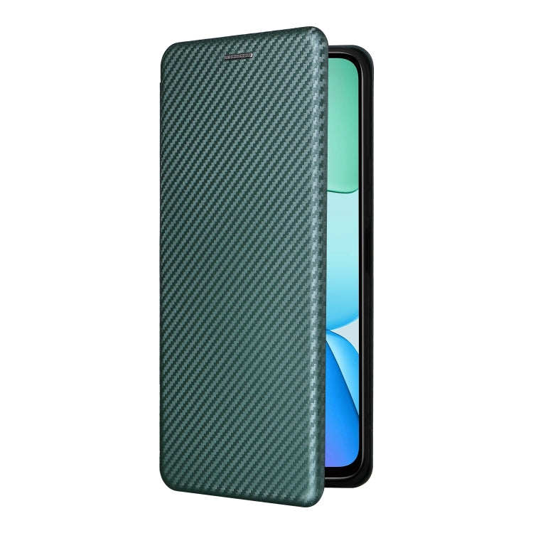 For Redmi 13 4G Carbon Fiber Texture Flip Leather Phone Case
