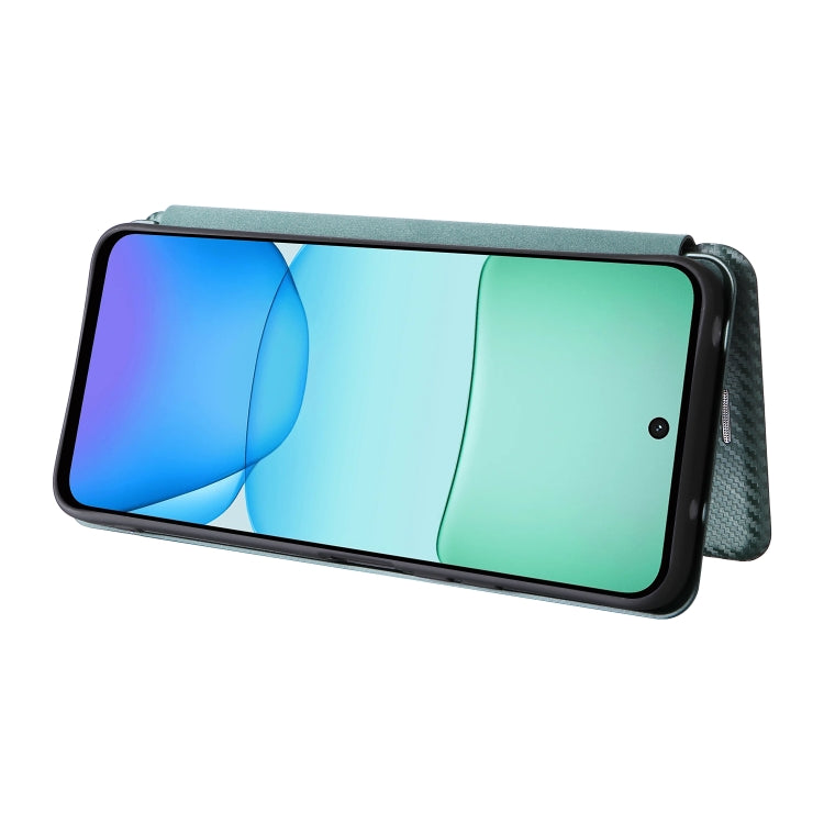 For Redmi 13 4G Carbon Fiber Texture Flip Leather Phone Case
