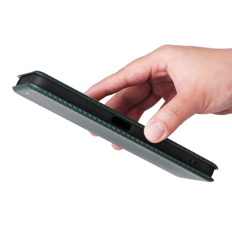 For Redmi 13 4G Carbon Fiber Texture Flip Leather Phone Case