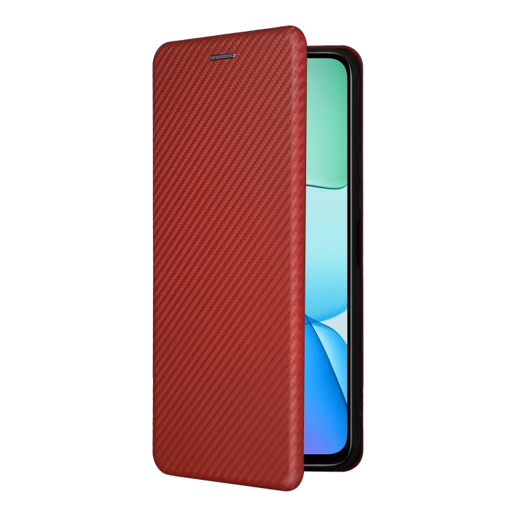 For Redmi 13 4G Carbon Fiber Texture Flip Leather Phone Case