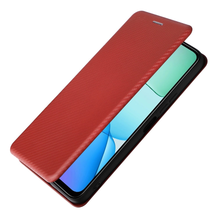 For Redmi 13 4G Carbon Fiber Texture Flip Leather Phone Case