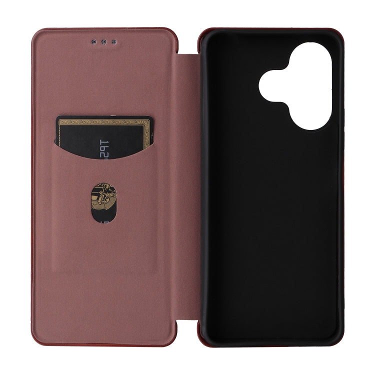 For Redmi 13 4G Carbon Fiber Texture Flip Leather Phone Case