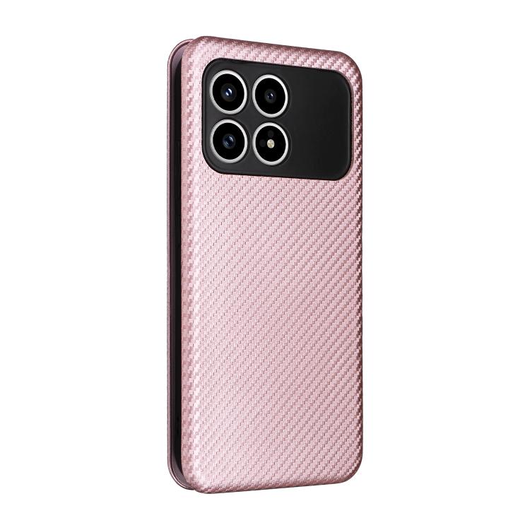 For Redmi K90 5G / Poco F8 Pro Carbon Fiber Texture Flip Leather Phone Case