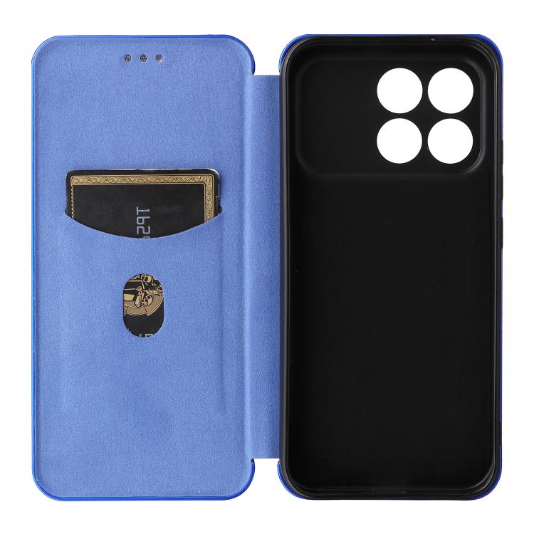 For Redmi K90 5G / Poco F8 Pro Carbon Fiber Texture Flip Leather Phone Case