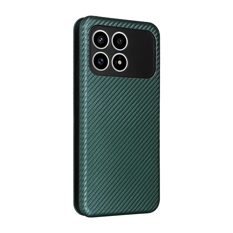 For Redmi K90 5G / Poco F8 Pro Carbon Fiber Texture Flip Leather Phone Case