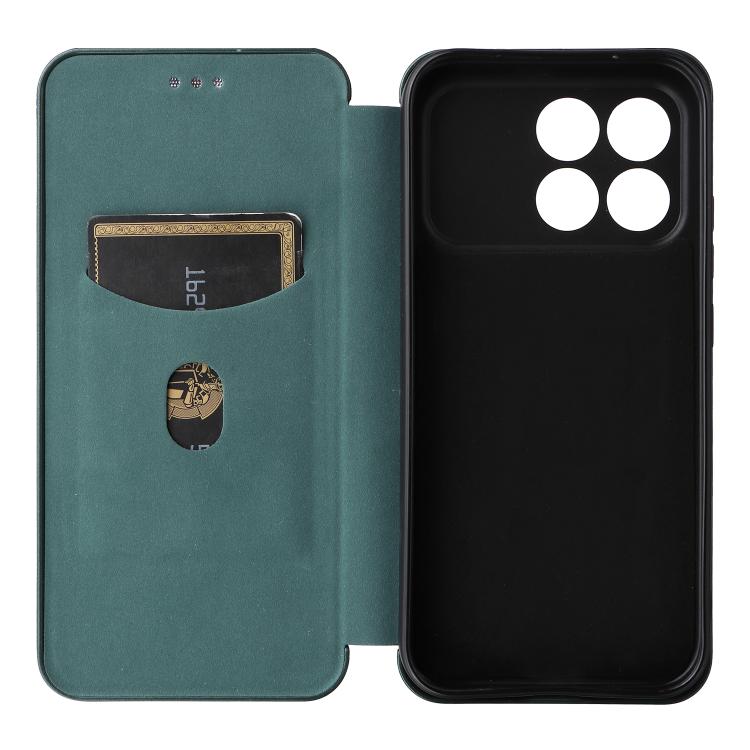 For Redmi K90 5G / Poco F8 Pro Carbon Fiber Texture Flip Leather Phone Case