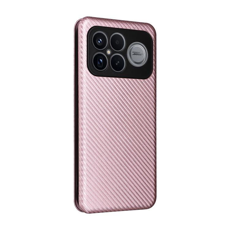 For Redmi K90 Pro Max 5G / Poco F8 Ultra Carbon Fiber Texture Flip Leather Phone Case