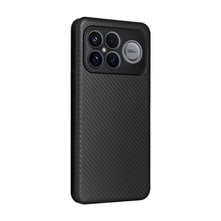 For Redmi K90 Pro Max 5G / Poco F8 Ultra Carbon Fiber Texture Flip Leather Phone Case
