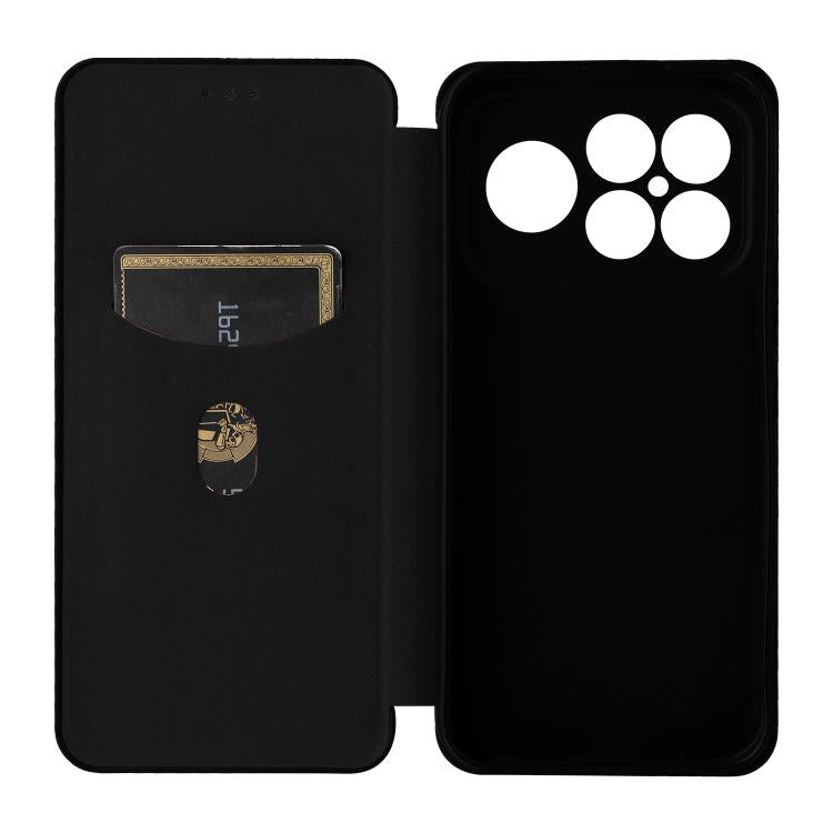 For Redmi K90 Pro Max 5G / Poco F8 Ultra Carbon Fiber Texture Flip Leather Phone Case