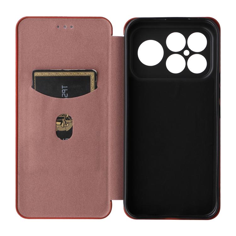 For Redmi K90 Pro Max 5G / Poco F8 Ultra Carbon Fiber Texture Flip Leather Phone Case
