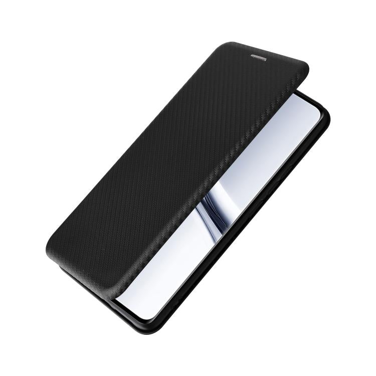 For Redmi Note 15 5G / 4G 164mm / Poco M8 5G Carbon Fiber Texture Flip Leather Phone Case