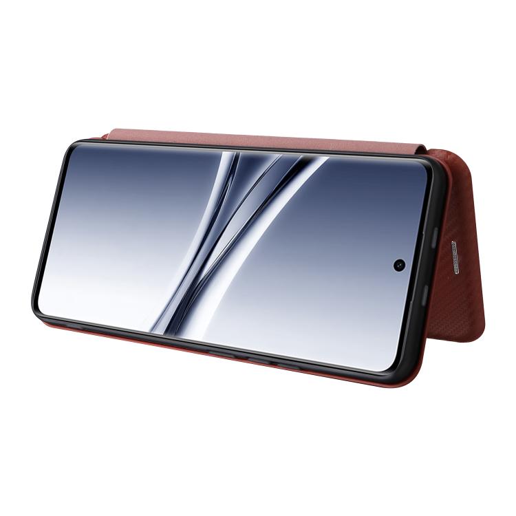 For Redmi Note 15 5G / 4G 164mm / Poco M8 5G Carbon Fiber Texture Flip Leather Phone Case