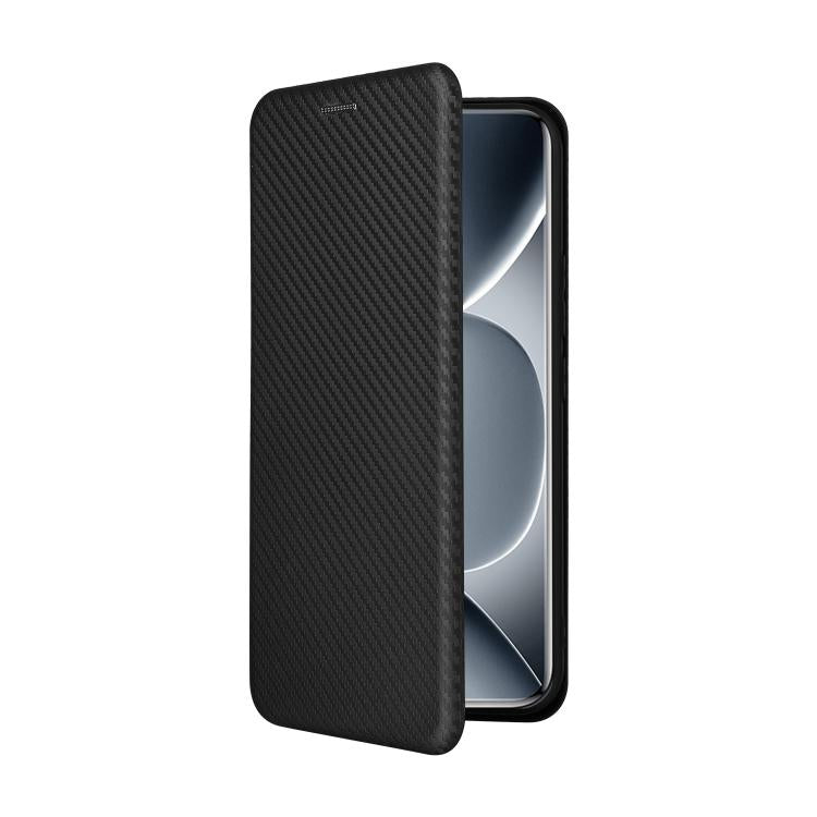 For Redmi Note 15 Pro+ 5G 163.3mm / Poco M8 Pro 5G Carbon Fiber Texture Flip Leather Phone Case