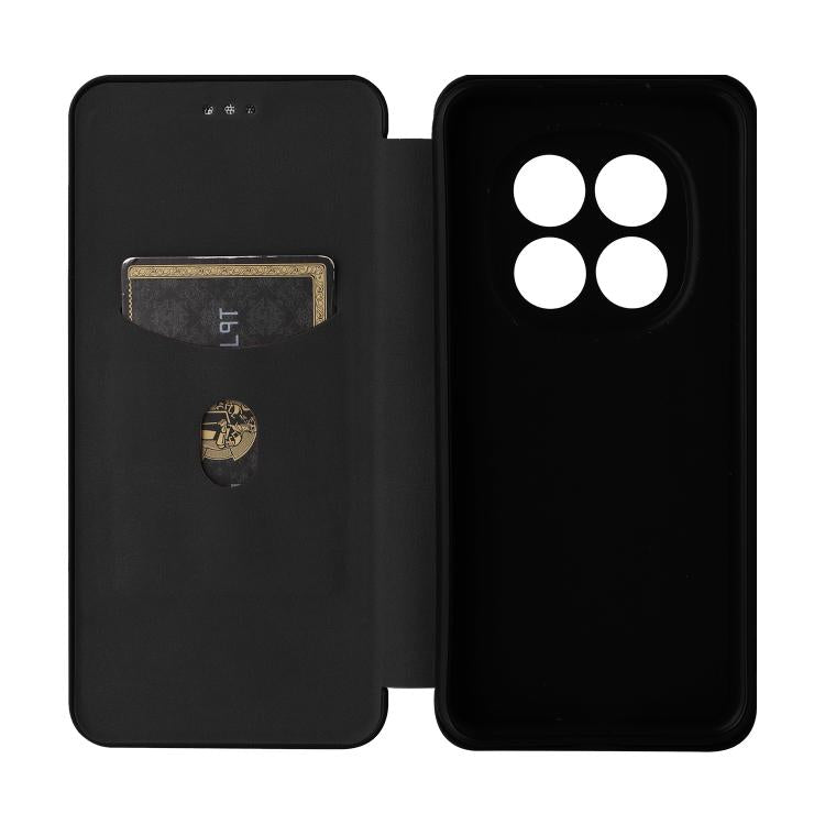 For Redmi Note 15 Pro+ 5G 163.3mm / Poco M8 Pro 5G Carbon Fiber Texture Flip Leather Phone Case