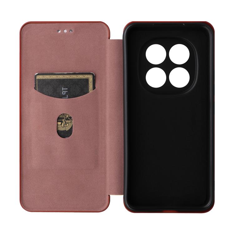 For Redmi Note 15 Pro+ 5G 163.3mm / Poco M8 Pro 5G Carbon Fiber Texture Flip Leather Phone Case
