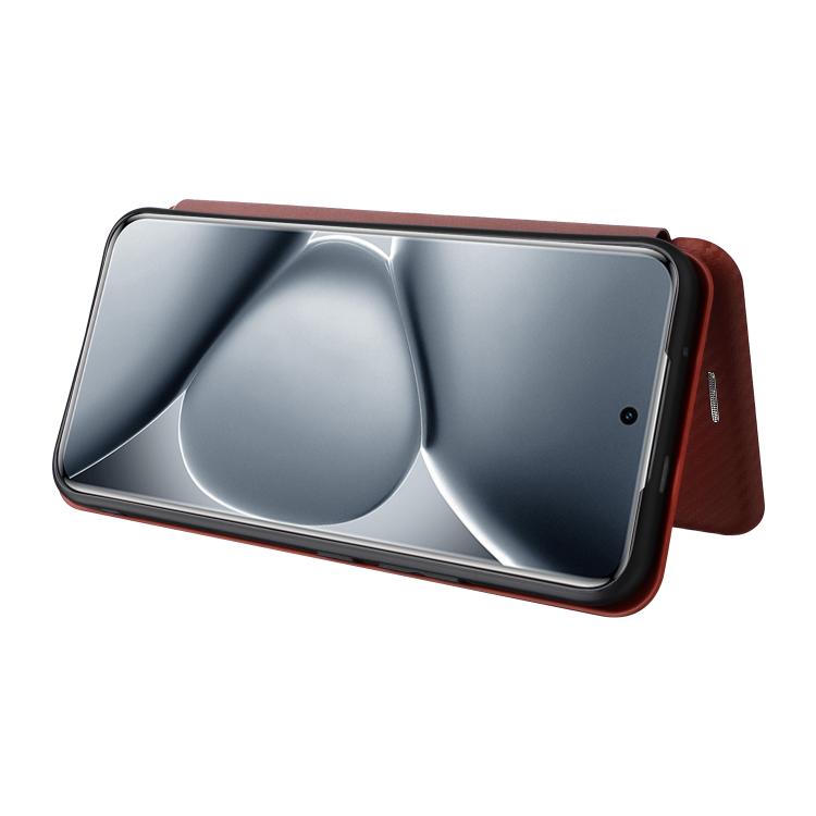 For Redmi Note 15 Pro+ 5G 163.3mm / Poco M8 Pro 5G Carbon Fiber Texture Flip Leather Phone Case