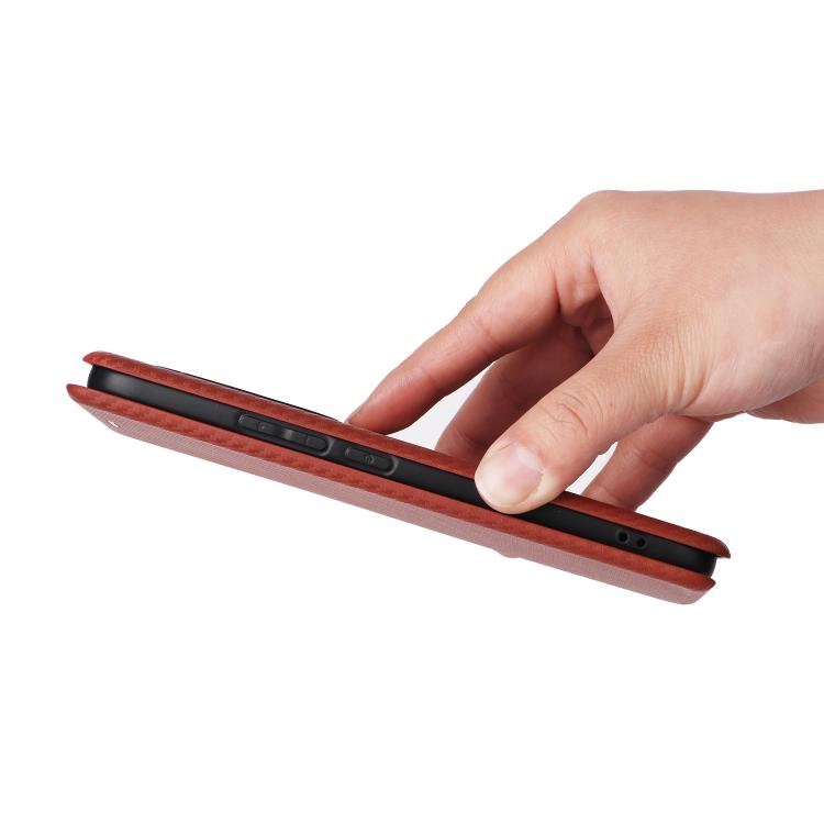 For Redmi Note 15 Pro+ 5G 163.3mm / Poco M8 Pro 5G Carbon Fiber Texture Flip Leather Phone Case