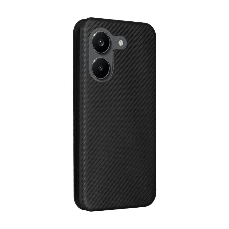 For Redmi Turbo 5 5G / Poco X8 Pro Carbon Fiber Texture Flip Leather Phone Case