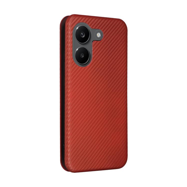 For Redmi Turbo 5 5G / Poco X8 Pro Carbon Fiber Texture Flip Leather Phone Case