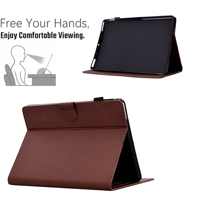 For Amazon Kindle 11th 2022 Solid Color Fiber Texture Smart Tablet Leather Case