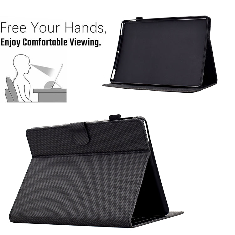 For Amazon Kindle 11th 2022 Solid Color Fiber Texture Smart Tablet Leather Case