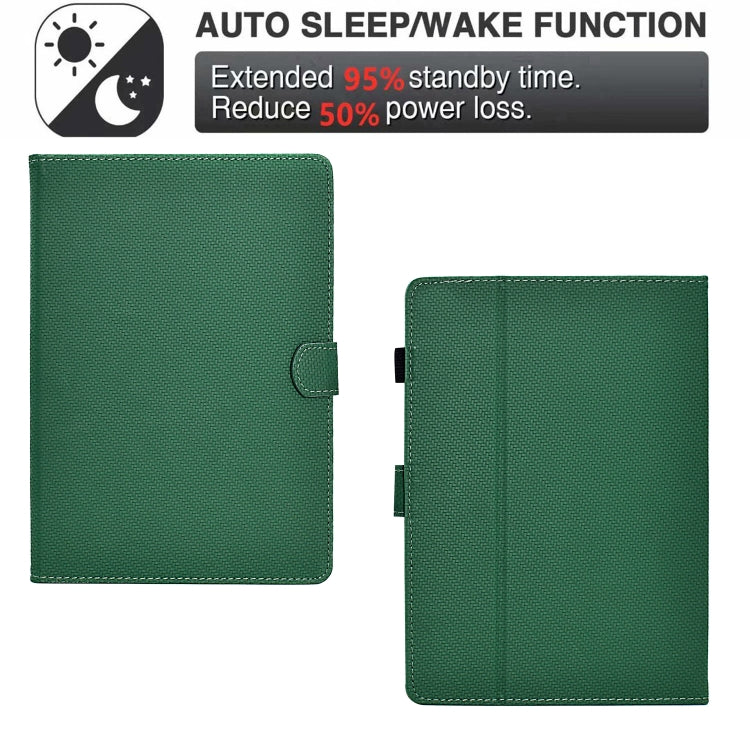 For Amazon Kindle 11th 2022 Solid Color Fiber Texture Smart Tablet Leather Case