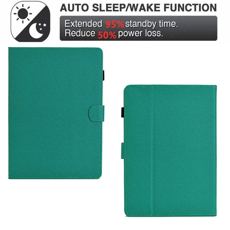 For Amazon Kindle 11th 2022 Solid Color Fiber Texture Smart Tablet Leather Case
