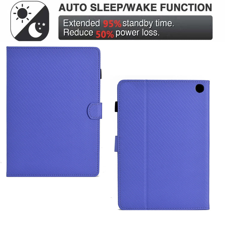 For Amazon Kindle Fire 7 2022 Solid Color Fiber Texture Smart Tablet Leather Case