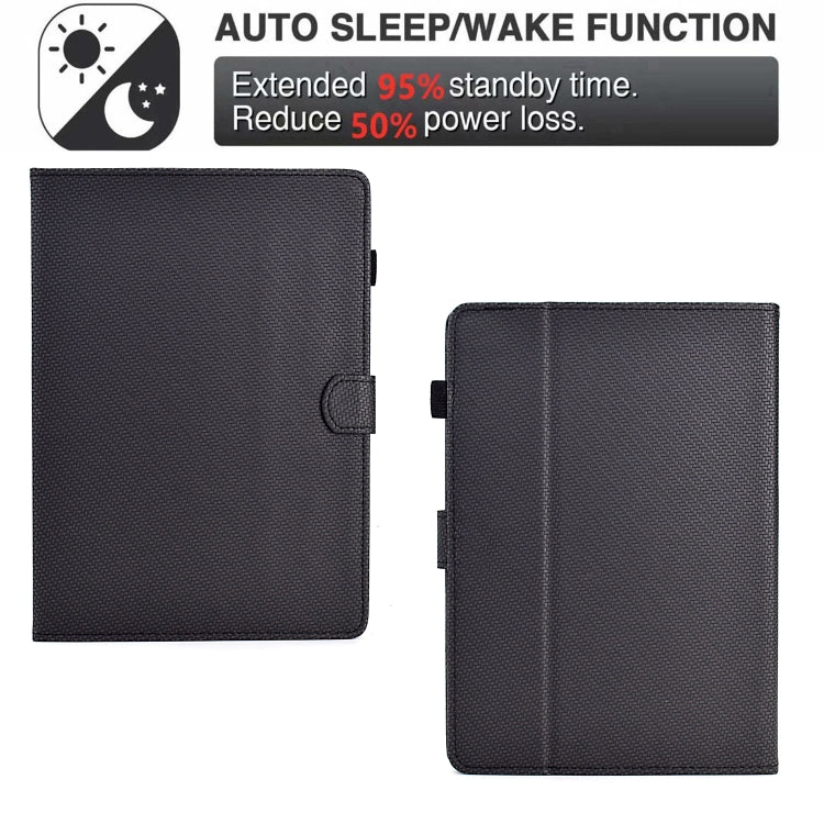 For Amazon Kindle Paperwhite 4 / 3 / 2 / 1 Solid Color Fiber Texture Smart Tablet Leather Case