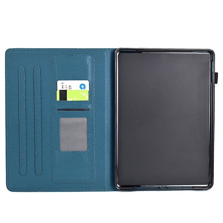For Amazon Kindle Paperwhite 4 / 3 / 2 / 1 Solid Color Fiber Texture Smart Tablet Leather Case