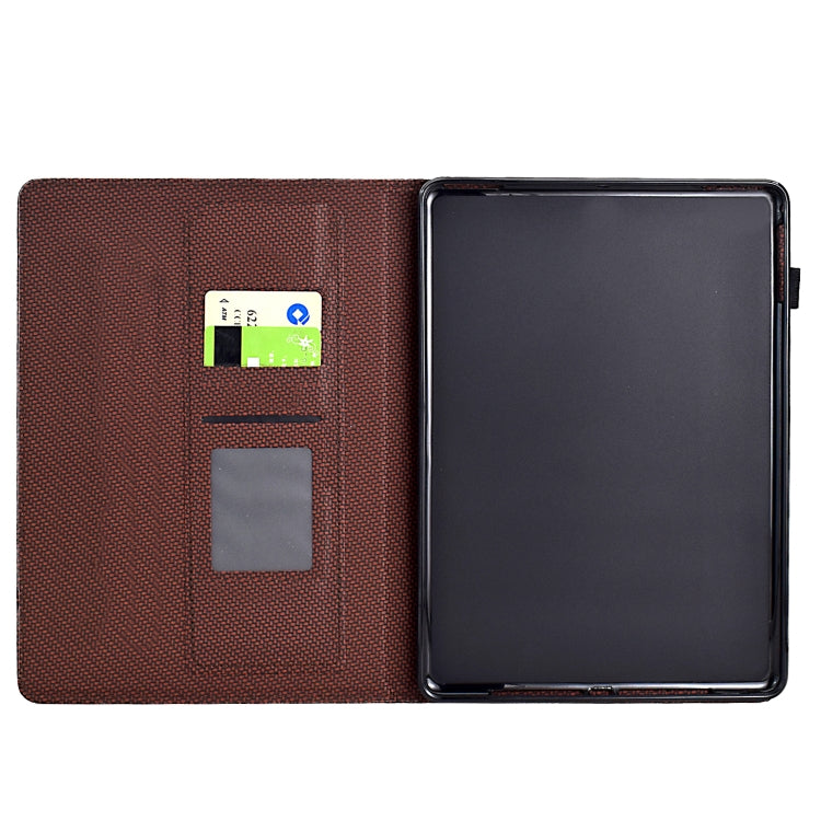 For Amazon Kindle Paperwhite 5 2021 Solid Color Fiber Texture Smart Tablet Leather Case