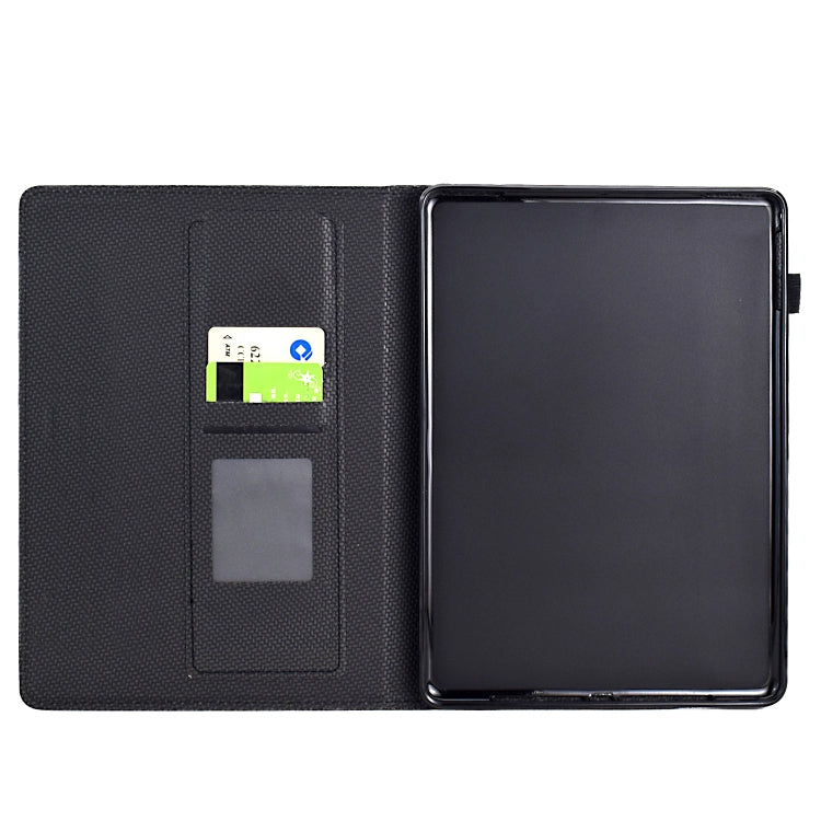 For Amazon Kindle Paperwhite 5 2021 Solid Color Fiber Texture Smart Tablet Leather Case