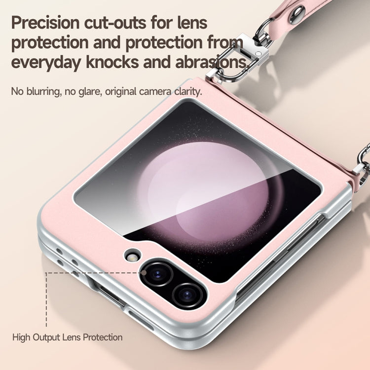 For Samsung Galaxy Z Flip6 / Flip7 FE SULADA Skin Feel Liquid Leather Phone Case with Strap