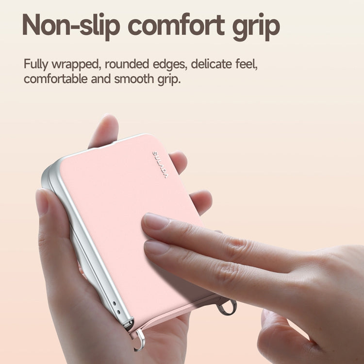 For Samsung Galaxy Z Flip6 / Flip7 FE SULADA Skin Feel Liquid Leather Phone Case with Strap