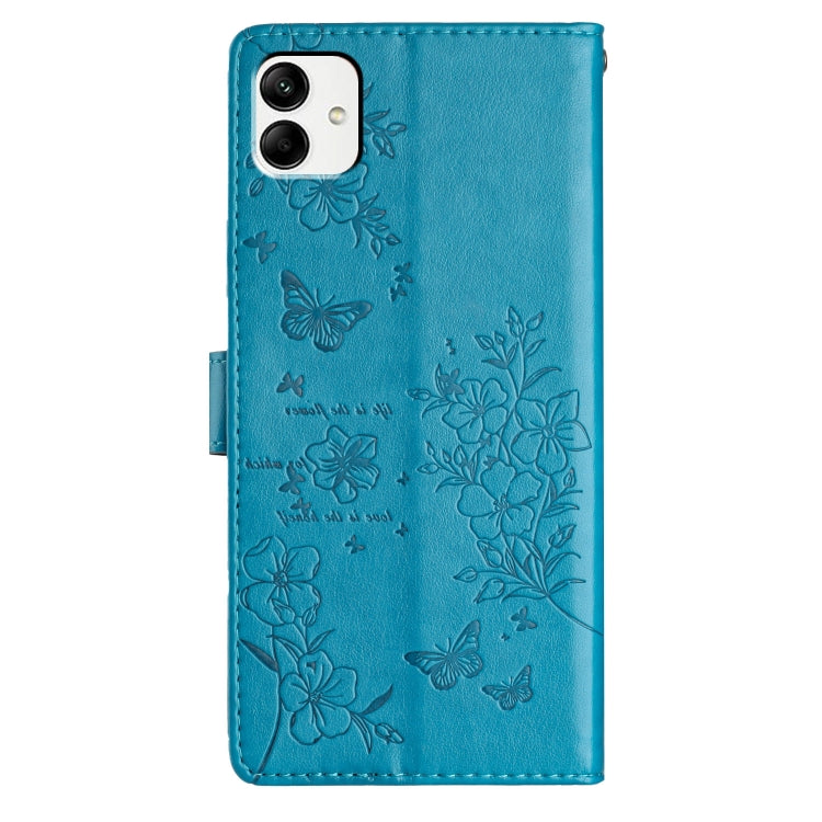 For Samsung Galaxy A04e Butterflies and Flowers Leather Phone Case