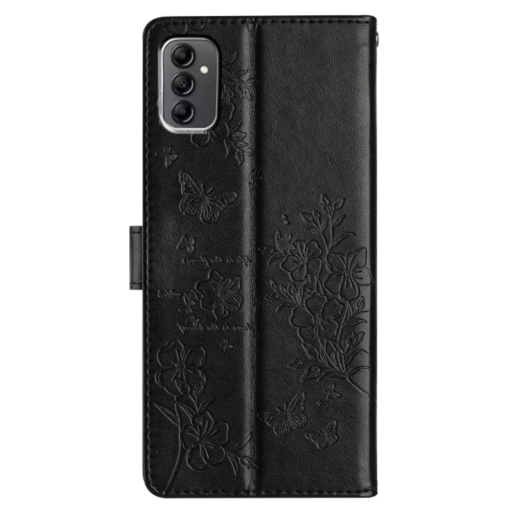 For Samsung Galaxy A14 4G / 5G Butterflies and Flowers Leather Phone Case