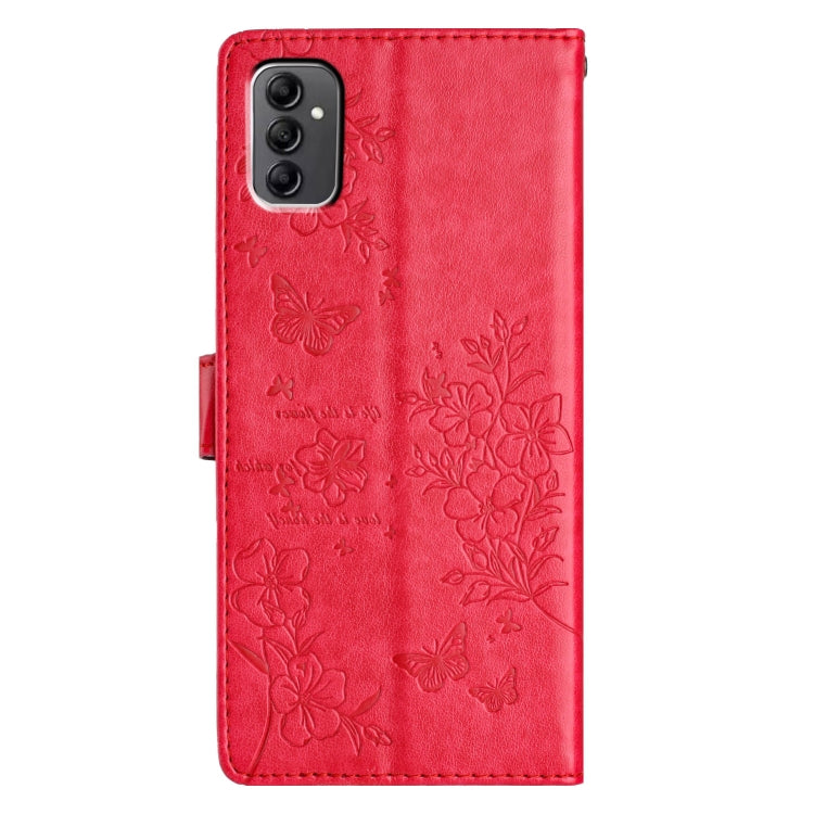 For Samsung Galaxy A14 4G / 5G Butterflies and Flowers Leather Phone Case