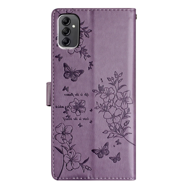 For Samsung Galaxy A14 4G / 5G Butterflies and Flowers Leather Phone Case
